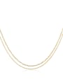 thumb 925 Sterling Silver Geometric Minimalist Multi Strand Necklace 0