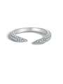thumb 925 Sterling Silver Cubic Zirconia Geometric Minimalist Band Ring 3