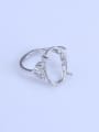 thumb 925 Sterling Silver 18K White Gold Plated Geometric Ring Setting Stone size: 9*11 12*14 12*16 13*18 15*20mm 2
