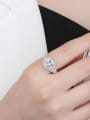 thumb 925 Sterling Silver Cubic Zirconia Geometric Luxury Band Ring 1
