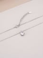 thumb 925 Sterling Silver Cubic Zirconia Geometric Dainty Necklace 2