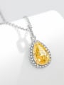 thumb 925 Sterling Silver Cubic Zirconia Water Drop Luxury Necklace 1