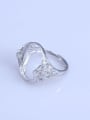 thumb 925 Sterling Silver 18K White Gold Plated Geometric Ring Setting Stone size: 15*19mm 1