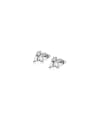 thumb 925 Sterling Silver Cubic Zirconia Bee Dainty Stud Earring 0