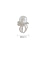 thumb 925 Sterling Silver Freshwater Pearl Geometric Dainty Ring 2