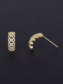 thumb 925 Sterling Silver Cubic Zirconia Lace Vintage Stud Earring 1