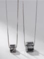 thumb 925 Sterling Silver Crystal Geometric Minimalist Necklace 1