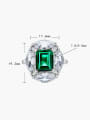 thumb 925 Sterling Silver High Carbon Diamond Geometric Luxury Multistone Ring 3
