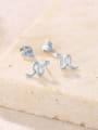 thumb 925 Sterling Silver Snake Dainty Stud Earring 3