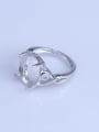 thumb 925 Sterling Silver 18K White Gold Plated Geometric Ring Setting Stone size: 12*14mm 1