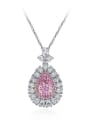 thumb 925 Sterling Silver Cubic Zirconia Water Drop Luxury Necklace 0