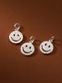 thumb 925 Sterling Silver Cubic Zirconia Smiley  Dainty Pendant 1