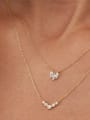 thumb 925 Sterling Silver Cubic Zirconia Geometric Minimalist Necklace 2