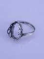 thumb 925 Sterling Silver Geometric Ring Setting Stone size: 13*18mm 2