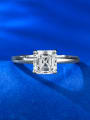 thumb 925 Sterling Silver High Carbon Diamond Geometric Luxury Band Ring 0