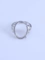 thumb 925 Sterling Silver 18K White Gold Plated Geometric Ring Setting Stone size: 9*11 12*14 12*16 13*18 15*20mm 0