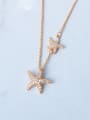 thumb 925 Sterling Silver Cubic Zirconia  Sea Star Dainty Necklace 2