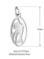 thumb Stainless steel Dolphin Charm Height : 10.5 mm , Width: 23 mm 1