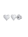 thumb 925 Sterling Silver Cubic Zirconia Enamel Heart Cute Stud Earring 4