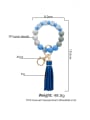 thumb Alloy Silicone Bead Tassel Bracelet /Key Chain 2