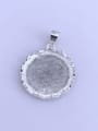 thumb 925 Sterling Silver Rhodium Plated Crown Pendant Setting Stone size: 20*20mm 0