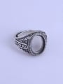 thumb 925 Sterling Silver Geometric Ring Setting Stone size: 10*14mm 2