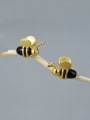 thumb 925 Sterling Silver Unique insect design delicate Bee Artisan Stud Earring 0