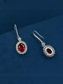 thumb 925 Sterling Silver High Carbon Diamond Geometric Luxury Cluster Earring 2
