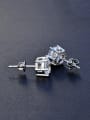 thumb 925 Sterling Silver High Carbon Diamond Hexagon Luxury Cluster Earring 0