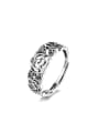 thumb 925 Sterling Silver Hollow Flower Vintage Band Ring 0