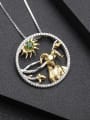 thumb 925 Sterling Silver Natural Stone Animal Luxury Necklace 2
