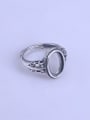 thumb 925 Sterling Silver Geometric Ring Setting Stone size: 8*12mm 2