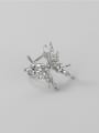 thumb 925 Sterling Silver Rhinestone Butterfly Vintage Band Ring 0