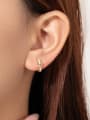 thumb 925 Sterling Silver Cubic Zirconia Geometric Dainty Stud Earring 1