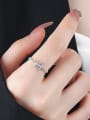 thumb 925 Sterling Silver Cubic Zirconia Geometric Chain Dainty Band Ring 1