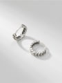 thumb 925 Sterling Silver Copper Coin Vintage Huggie Earring 0