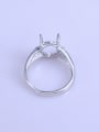thumb 925 Sterling Silver 18K White Gold Plated Triangle Ring Setting Stone size: 9*11mm 2