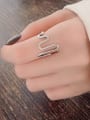 thumb 925 Sterling Silver Wave Geometric Vintage Band Ring 1