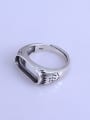 thumb 925 Sterling Silver Geometric Ring Setting Stone size: 6.5*16.5mm 1