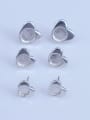thumb 925 Sterling Silver Round Earring Setting Stone size: 5*5 6*6 7*7MM 0