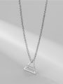 thumb 925 Sterling Silver Geometric Minimalist Bead Chain Necklace 0