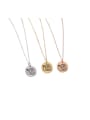 thumb Stainless steel simple disc necklace pendant 1