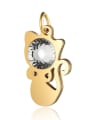 thumb Stainless steel Cat Charm Height : 11.5mm , Width: 22mm 2