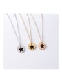 thumb Stainless steel disc five-pointed star series pendant necklace 1