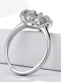 thumb 925 Sterling Silver 18K White Gold Plated Ball Ring Setting Stone diameter: 7.5-8mm 0