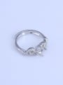 thumb 925 Sterling Silver 18K White Gold Plated Ball Ring Setting Stone diameter: 6mm 2