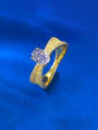 thumb 925 Sterling Silver Cubic Zirconia Cross Luxury Band Ring 0
