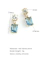 thumb 925 Sterling Silver Cubic Zirconia Geometric Dainty Drop Earring 2