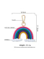 thumb Alloy Cotton Rope Rainbow Hand-Woven Bohemia Bag Pendant 2