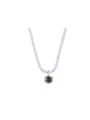 thumb 925 Sterling Silver Cubic Zirconia Geometric Dainty Necklace 0